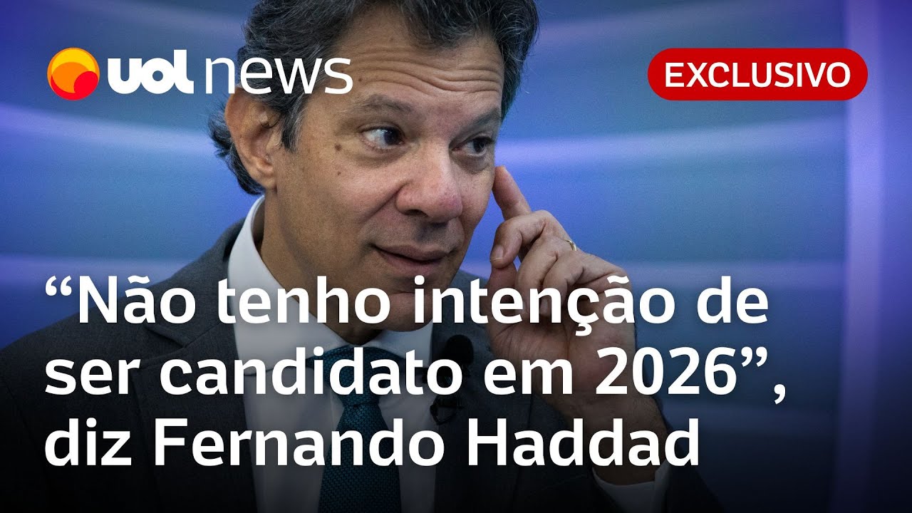 Haddad diz ao UOL que não tem intenção de ser candidato nas eleições 2026: ‘Não nesse momento’