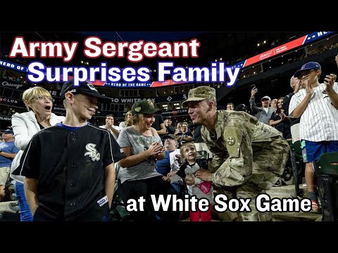 Army Sergeant Surprises Family at White Sox Game video clip