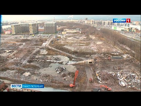 В Невском районе рухнула бетонная труба котельной