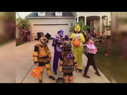 Trick or Treat 2016. Homemade Five Nights at Freddy's costumes.
