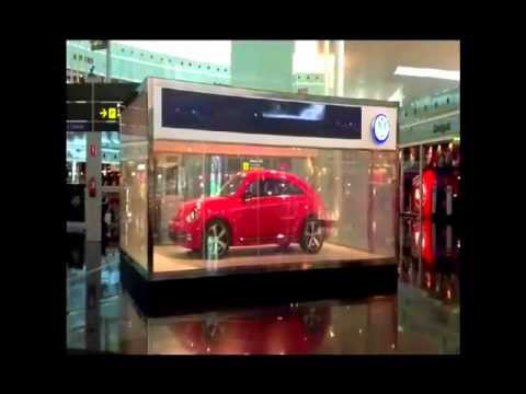 Volkswagen collaborated with Dream Glass Group (DGG) in the recent launch of the new 2012 Volkswagen Beetle. Barcelona's International Airport was chosen to site and present the new Beetle. 
