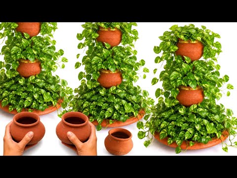 Amazing 3- layer Clay Pot Money Plant Stand | Easy DIY Garden Idea | Home Decoration Ideas