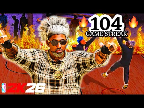 I PULLED UP ON A 104 GAME STREAK ON NBA2K26!
