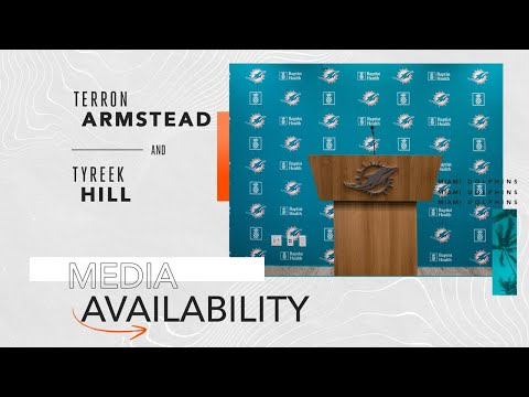 TERRON ARMSTEAD AND TYREEK HILL MEET WITH THE MEDIA | MIAMI DOLPHINS video clip