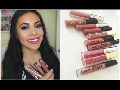 Favorite NUDE LIQUID LIPSTICKS: Brands, Colors + Formulas | With Swatches! | JuicyJas - UCqTR5f7YkGro3cPv23SqcqQ