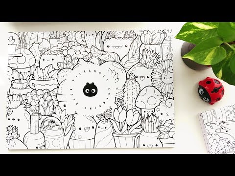 Doodle Coloring Book | Kawaii Coloring Pages [Inktober Doodles]