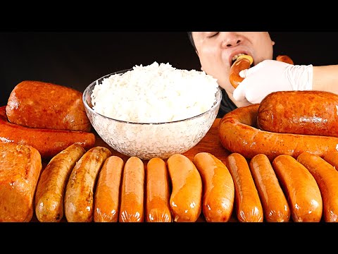 미친 식감과 맛의 여러가지 소세지 먹방~!! 리얼사운드 ASMR social eating Mukbang(Eating Show)