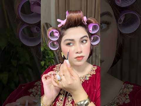 Maroon dress wedding guest look using beautyglazed makeup #eeddingguest #makeup #makeuptutorial