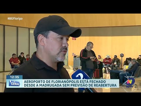 Aeroporto de Florianópolis fechado: passageiros relatam dificuldades