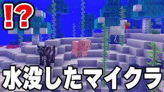 海外で話題の「全てが水中」のマイクラを実際にプレイしたらヤバすぎたwww【まいくら・マインクラフト】