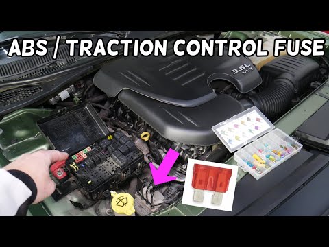 DODGE CHARGER ABS BRAKE FUSE, TRACTION CONTROL FUSE LOCATION REPLACEMENT
