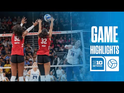 Wisconsin vs. Marquette | HIGHLIGHTS | Big Ten Volleyball | 09/17/2025