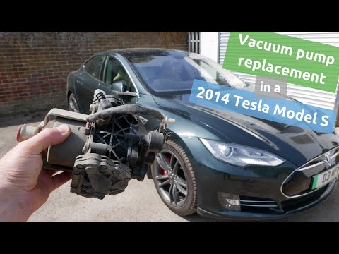 My 8 year old Tesla Model S has developed a noise. So I replace the brake vacuum pump.