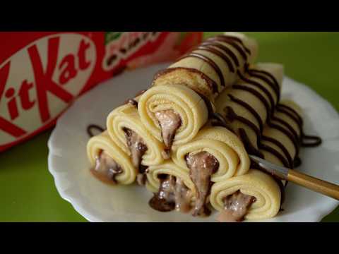 KitKat Strawberry Crepe Rolls キットカット よくばりダブル オトナの甘さ ストロベリーでクレープ巻き