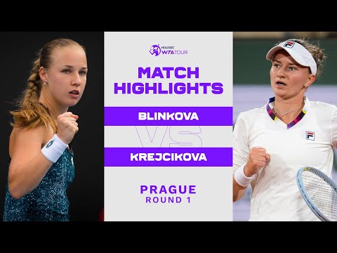 Anna Blinkova vs. Barbora Krejcikova | 2022 Prague Round 1 | WTA Match Highlights