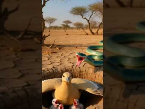 "The cat saved the birds from the dangerous snake."#shorts #short