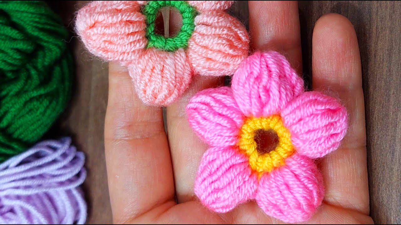 FREE crochet pattern “easy 3D flower” by marifu6a – marifu6a