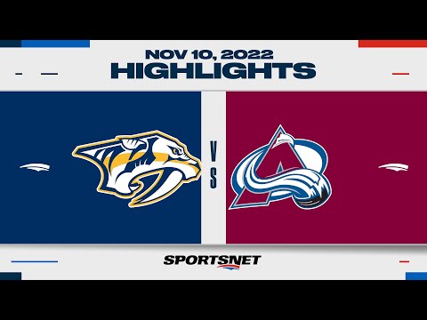 NHL Highlights | Predators vs. Avalanche - November 10, 2022