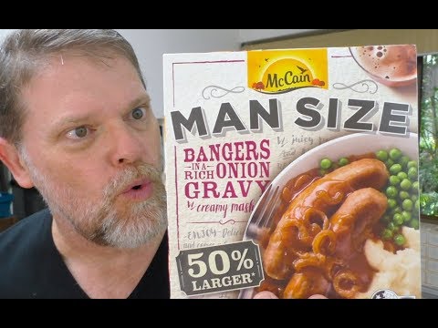 McCains Man Size Meal Review - Bangers With Onion Gravy - UCGXHiIMcPZ9IQNwmJOv12dQ