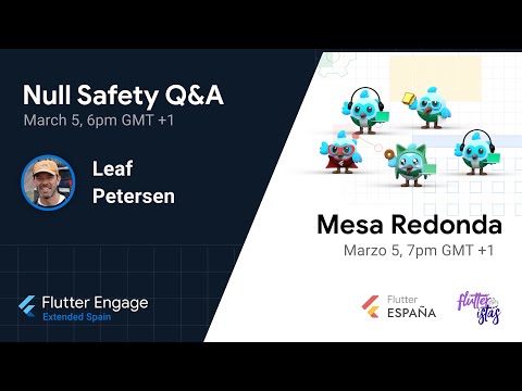 Flutter Engage Extended Spain - Null Safety Q&A - Mesa redonda