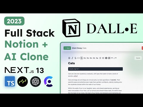 Build and Deploy a Full Stack Notion Clone | NextJS 13, DALL•E, DrizzleORM, OpenAI, TypeScript