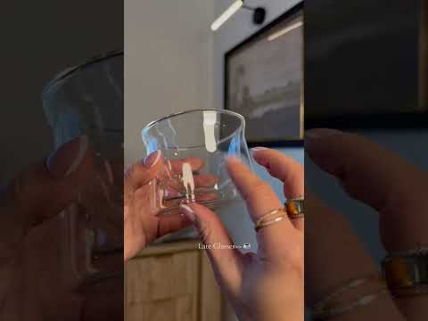 In love with my new latte glasses 😍🤍#coffeetok #coffeglass #coffeeglasscups #latteglass