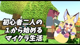 【Minecraft】初心者二人の1から始めるマイクラ生活　14日目【Vtuber/バ美肉】