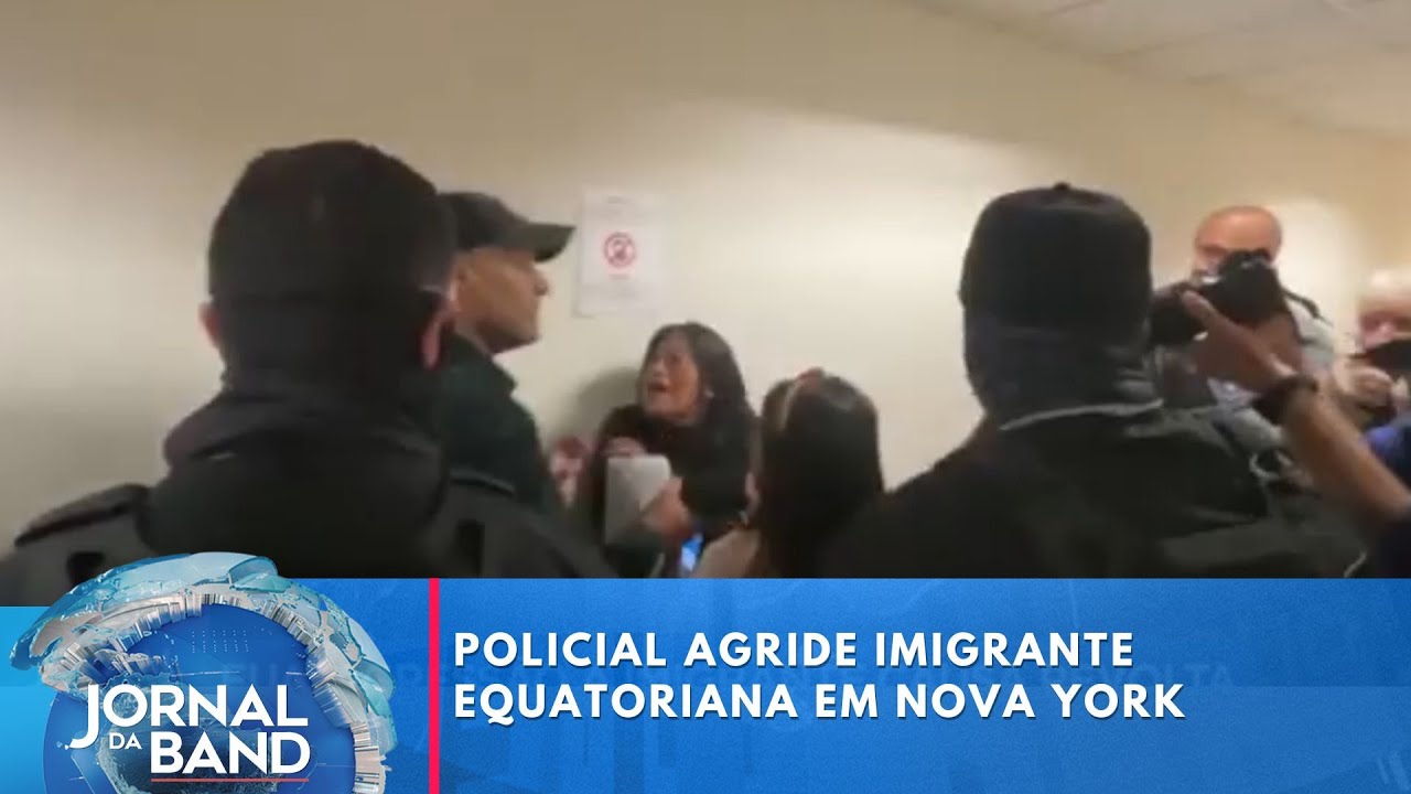 EUA policial agride imigrante equatoriana na frente dos filhos em Nova York