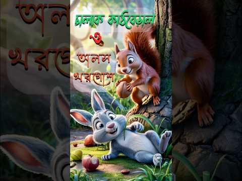 পরিশ্রমের ফল | চিনকি কাঠবিড়ালি ও গোলু খরগোশের গল্প | Bangla Moral Story.