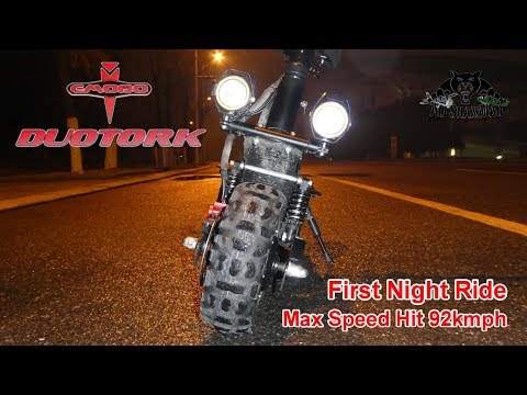 E-Mobo DuoTork Electric Kick Scooter 92kmph First Night Ride - UCsFctXdFnbeoKpLefdEloEQ