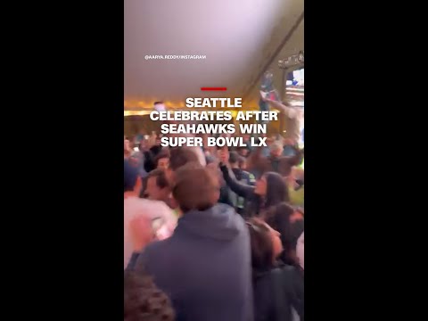 Seattle celebrates after Seahawks win Super Bowl LX