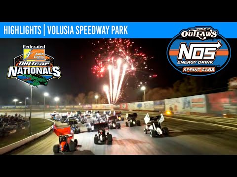 World of Outlaws NOS Energy Drink Sprint Cars | Volusia Speedway Park | Feb. 8, 2025 | HIGHLIGHTS - dirt track racing video image