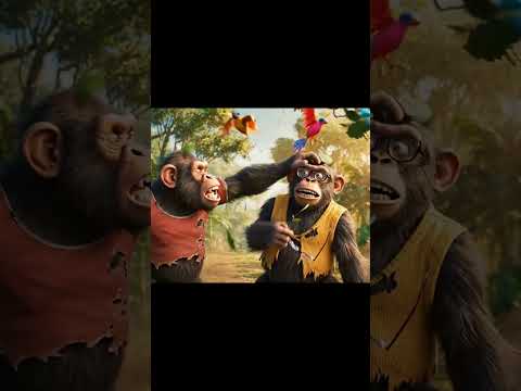 "Teen Bander Aur Ek Thappad 😆 | Jungle Comedy Scene | Funny Monkey Fight 😂🐒"