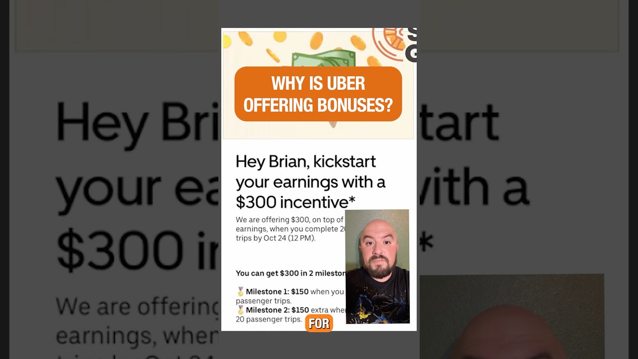 Why Is Uber Offering Bonuses? #rideshare