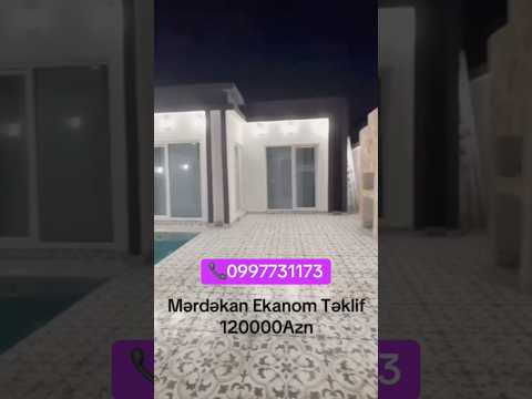 Mərdəkanda mini modern hovulu ev 120.000 azn #villa #villa #home #bagevivillaaz #ev #house