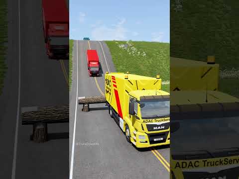 Dump trucks log trap crash part2297 #automobile #shortvideo #beamngdrive #shorts #india
