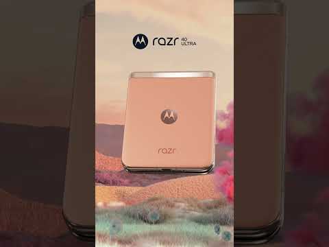 Unfold elegance with motorola razr 40 ultra in the Pantone Color of the Year 2024, Peach Fuzz.