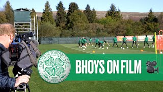 Bhoys on Film! Behind the lens on #UEL media day at Lennoxtown 🎥