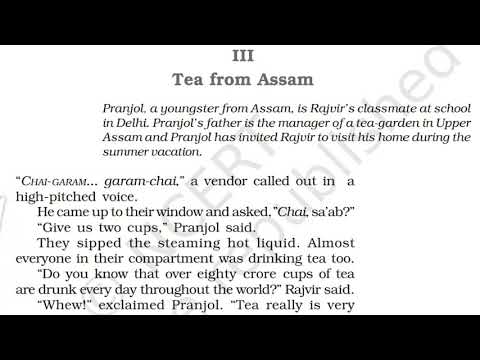 Tea from Asaam|| Ch-7 Glimpses of India (PART-3)|| First Flight English|| Class-10th