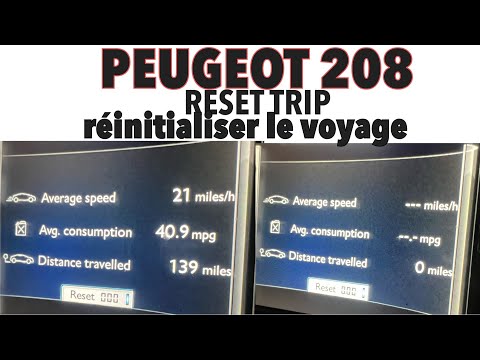 How to reset the partial mileage of the Peugeot 208 - Peugeot 208 (A9 ...