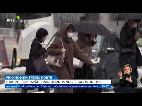 Frio e neve causam a morte de 8 pessoas no Japão