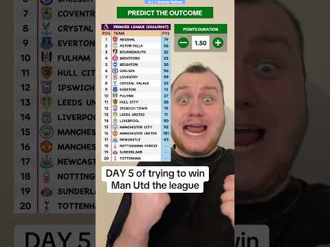 DAY 5 Of Trying To Win Man Utd The League #shorts