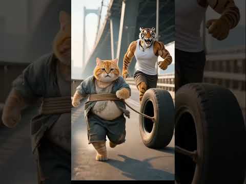 猫の動画サムネイル - 小橘猫出了车祸，父亲为了救他，走上了巅峰对决#shorts #cat #猫 #ai #viralshorts