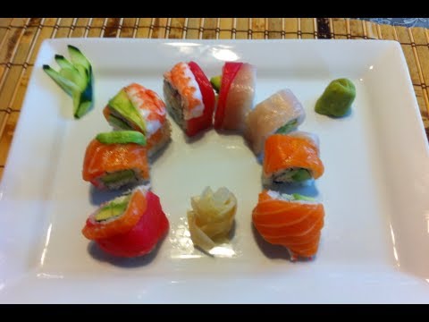 sushi rainbow roll rollo de sushi arcoiris receta - UCKkinZz8CfbX-Hr6zcXOO7Q