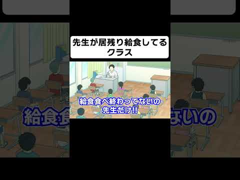 先生が居残り給食してるクラス【コント】【アニメ】