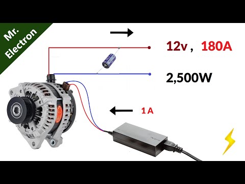12V 180A Car Alternator (Repair/Reuse) to Generator using Laptop Charger ( BMW Valeo Alternator )