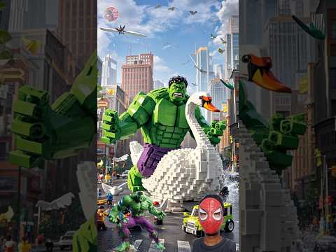 🔥 minecraft Roblox lego Spider-Man all superheroes riding swan 🔥#lego #spiderman #shorts #roblox