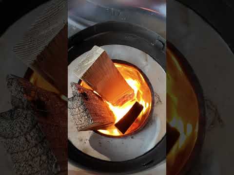 送風式ロケットストーブの排気の状態【魔改造】ホンマ時計型ストーブを強制排気ファンで送風式ロケットストーブに！巨大熱交換器で熱効率が劇的アップして暖かすぎたの補足説明です。