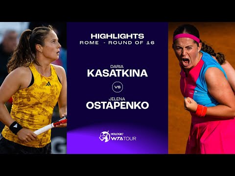 Daria Kasatkina vs. Jelena Ostapenko | 2023 Rome Round Of 16 | WTA Match Highlights