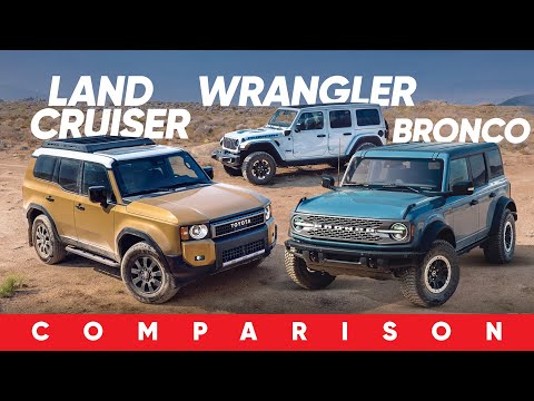 Off-Road Showdown: Ford Bronco vs. Jeep Wrangler vs. Toyota Land Cruiser